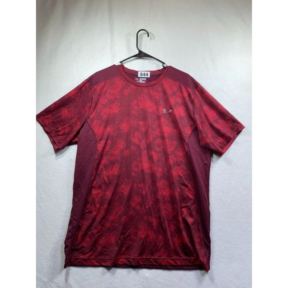 Plus Size Men Under Armour Fitted Gym/Running Red Athletic T-shirt 2xl (844)